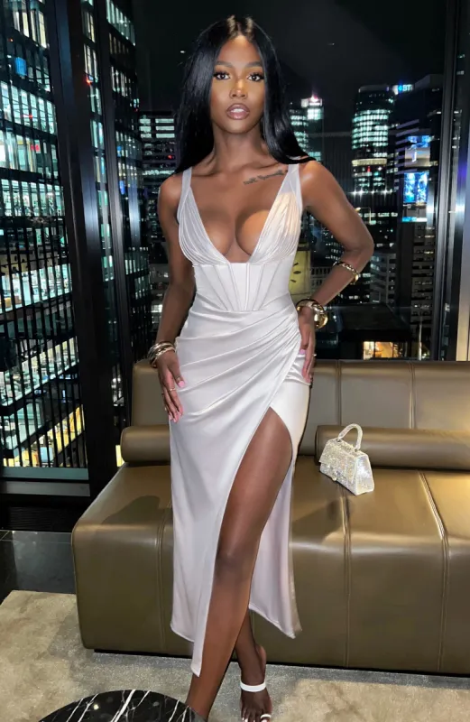 Cordelia Maxi Dress - Champagne sold by Babyboo Fashion