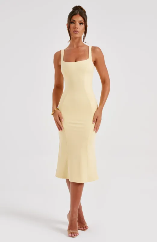 Elaine Midi Dress - Lemon sold by Babyboo Fashion