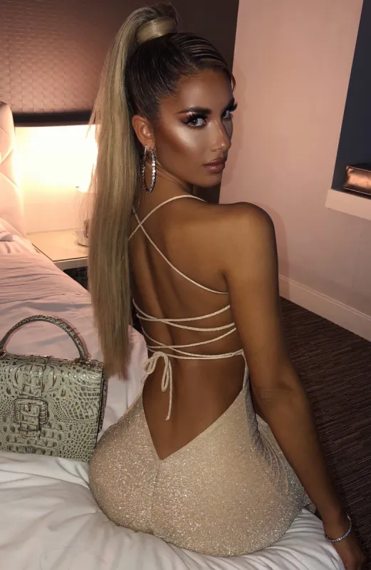 Miley Maxi Dress - Gold Sparkle made by LF