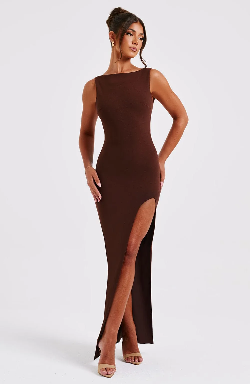 Kassandra Maxi Dress - Chocolate sold by Babyboo Fashion product image thumbnail 5