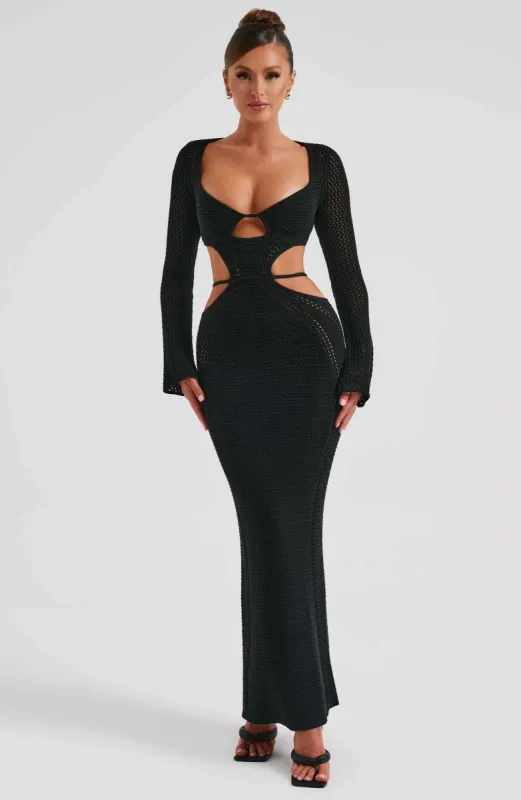 Nadine Maxi Dress - Black sold by Babyboo Fashion