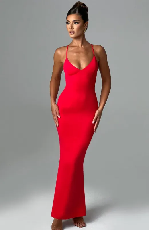 Zelda Maxi Dress - Red sold by Babyboo Fashion