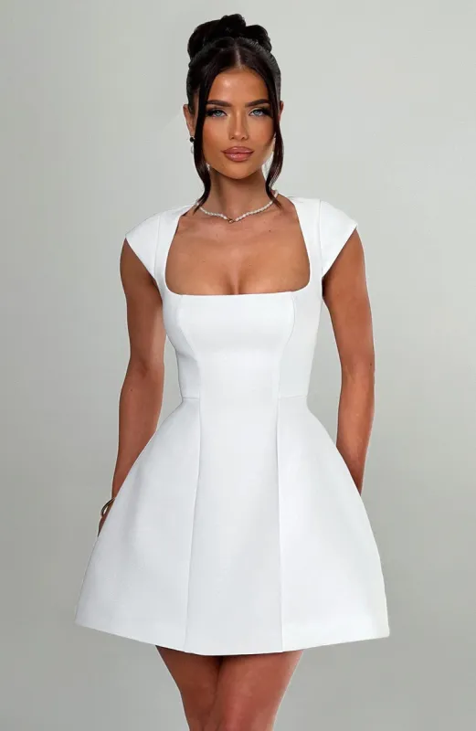Lena Mini Dress - Ivory sold by Babyboo Fashion