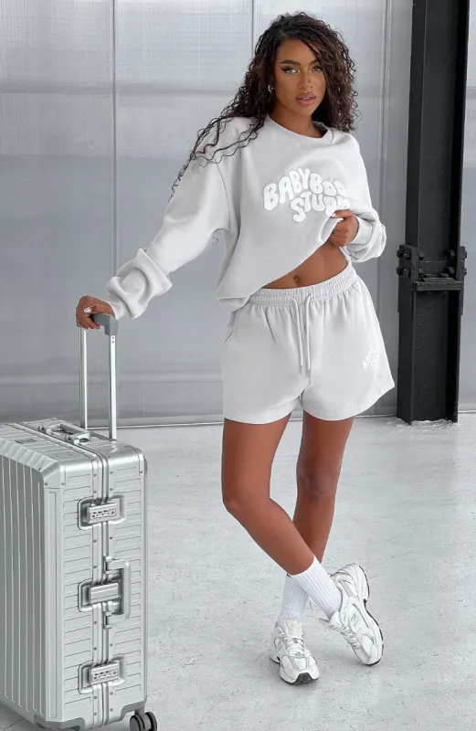 Studio Sweater - Light Grey/White sold by Babyboo Fashion