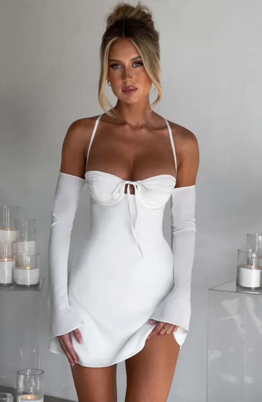 Fiona Mini Dress - Ivory sold by Babyboo Fashion
