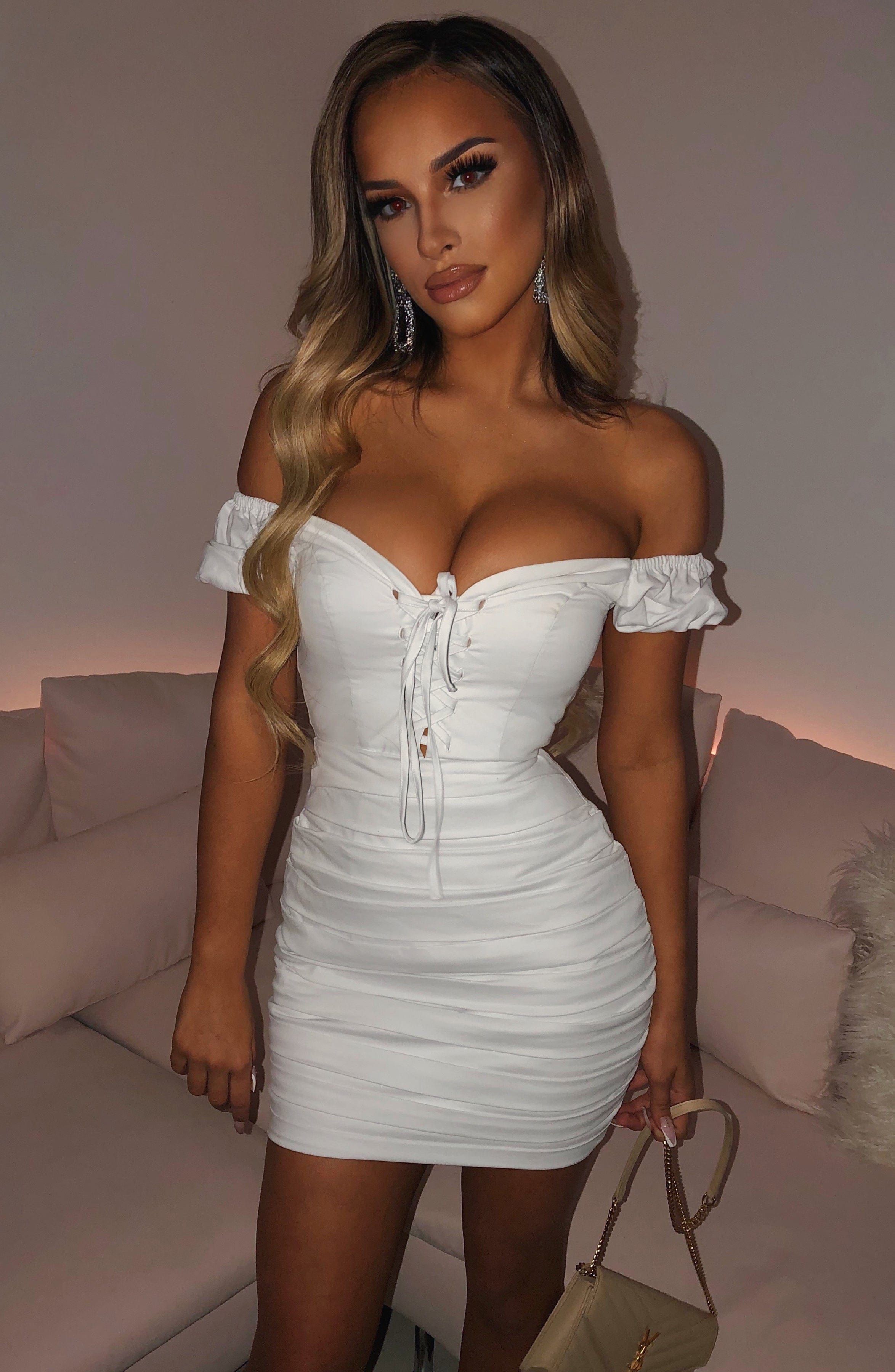 Gabrielle Mini Dress - White sold by Babyboo Fashion product image thumbnail 4