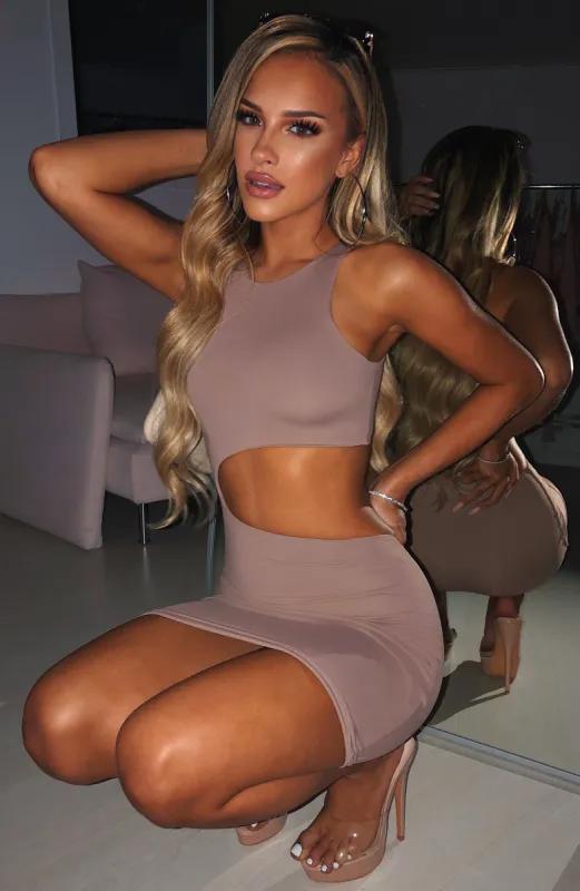 Lexus Mini Dress - Mocha made by Babyboo Fashion