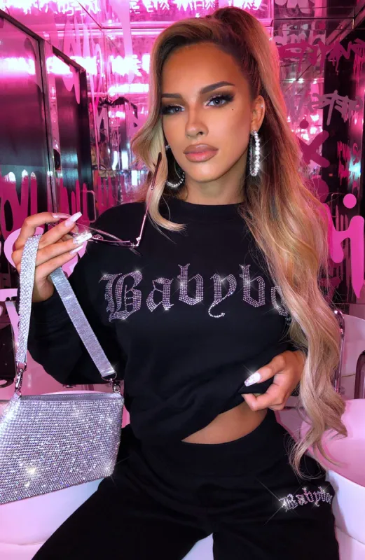 Babyboo Diamante Jumper - Black made by Babyboo Fashion