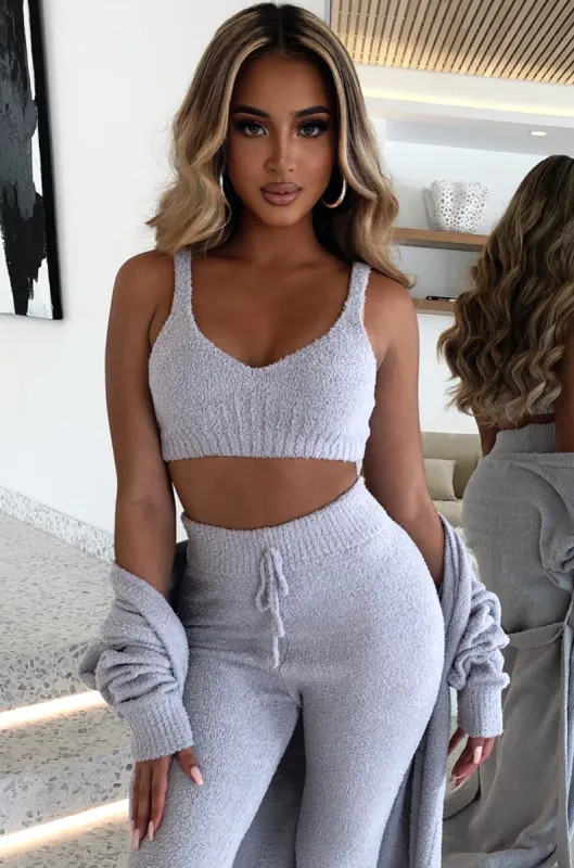 Amira Cozy Crop - Grey sold by Babyboo Fashion