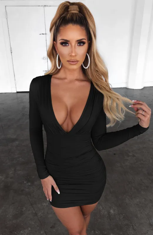 Annette Mini Dress - Black sold by Babyboo Fashion