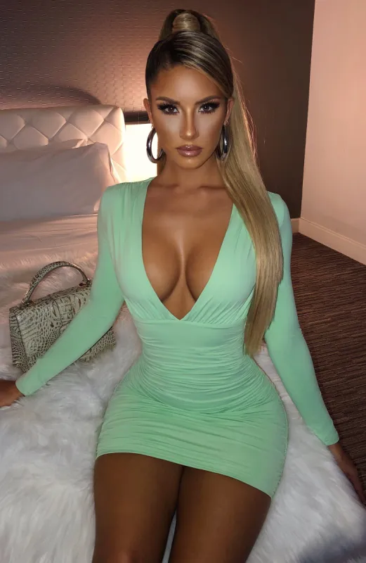 Annette Mini Dress - Mint sold by Babyboo Fashion