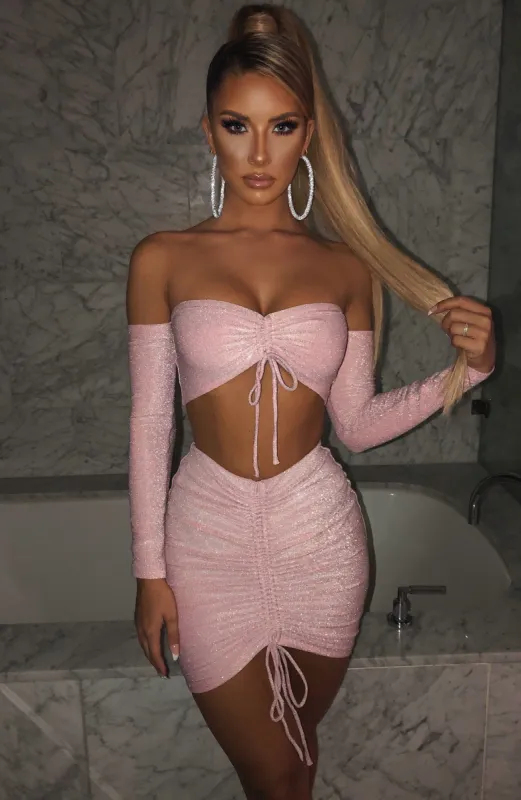 Stassie Skirt - Pink Sparkle sold by Babyboo Fashion