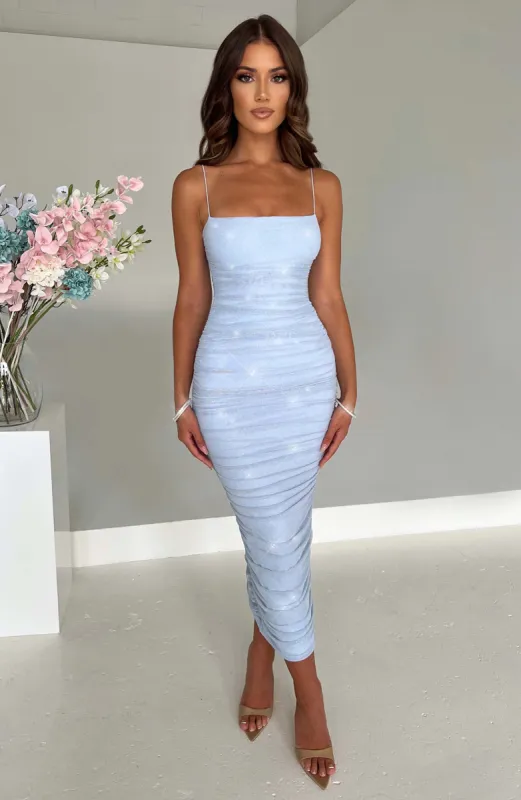 Gracie Maxi Dress - Baby Blue Sparkle sold by Babyboo Fashion