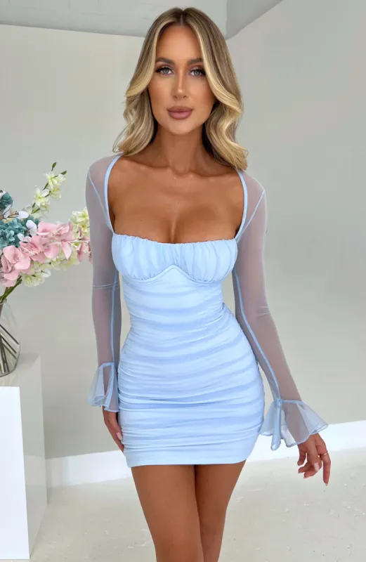 Brea Mini Dress - Baby Blue sold by Babyboo Fashion