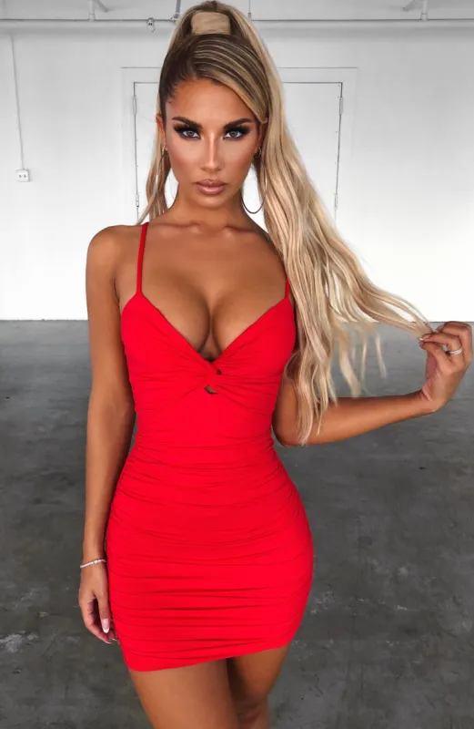 Savannah Mini Dress - Red sold by Babyboo Fashion