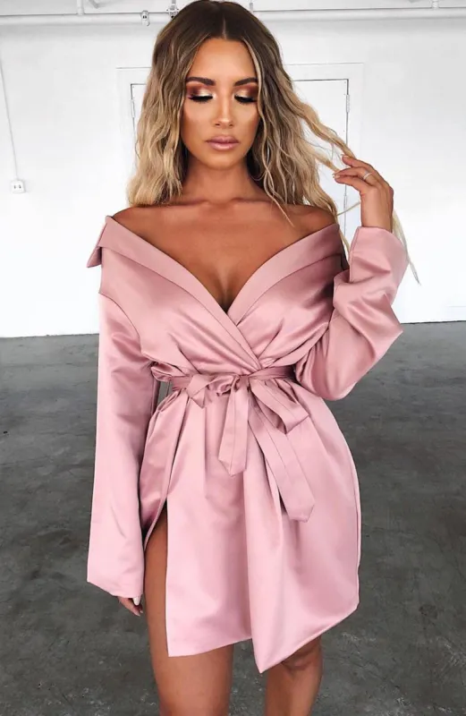 Kassiana Mini Dress - Dusty Pink sold by Babyboo Fashion