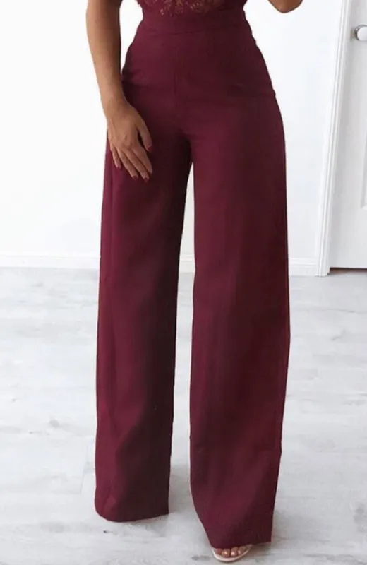 Vivian Pants - Burgundy made by Babyboo Fashion