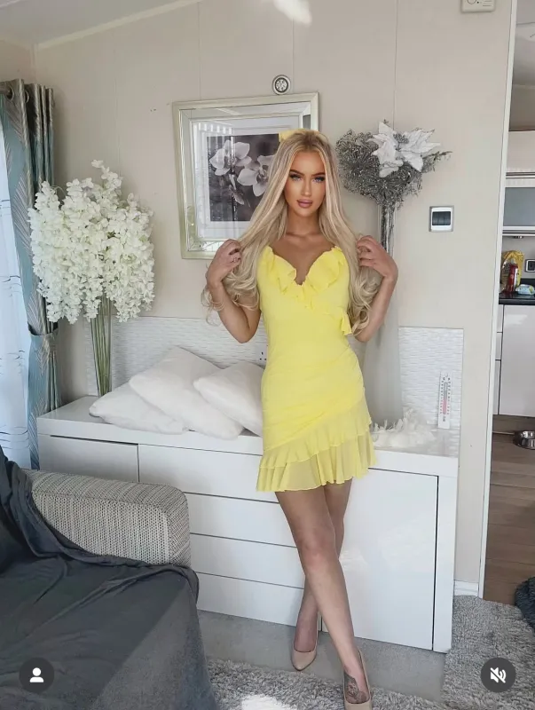 BUTTER YELLOW RUFFLE DRESS sold by Katie Jade Boutique