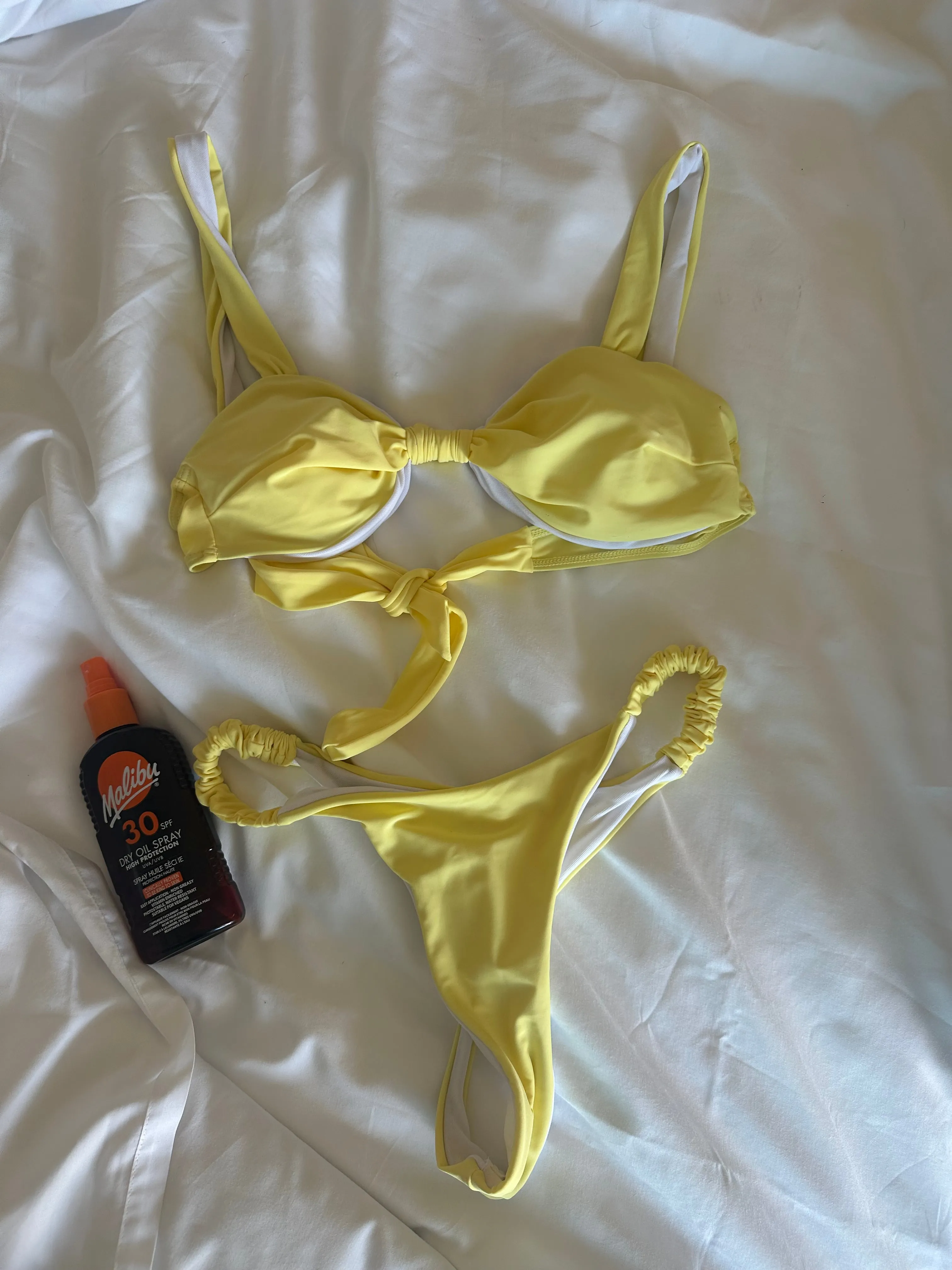 BUTTER YELLOW BIKINI SET sold by Katie Jade Boutique