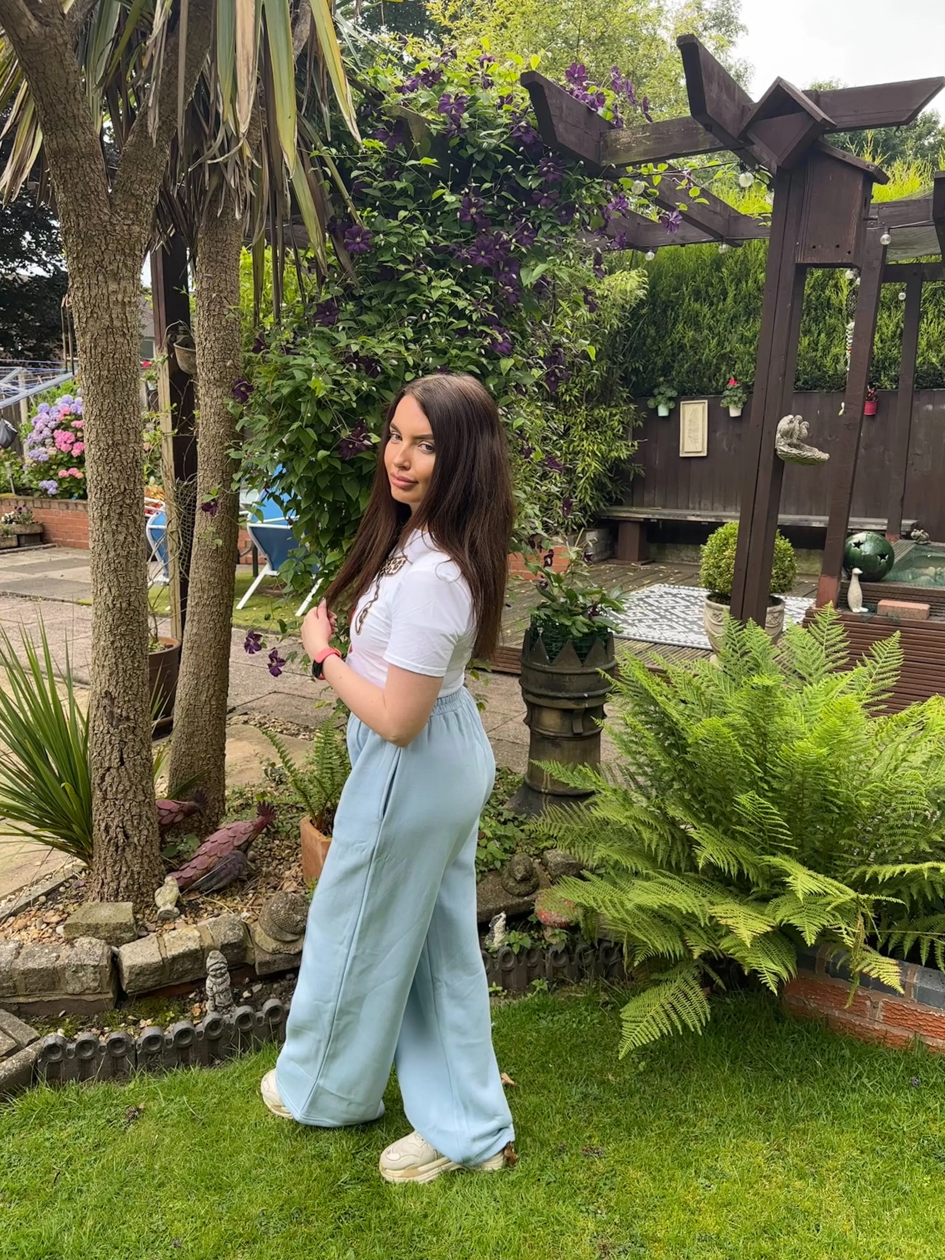 BLUE ELASTICATED OVERSIZED JOGGERS sold by Katie Jade Boutique product image thumbnail 2
