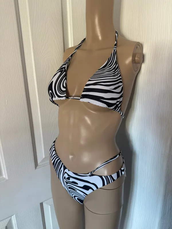 ZEBRA PRINT BIKINI SET made by Katie Jade Boutique