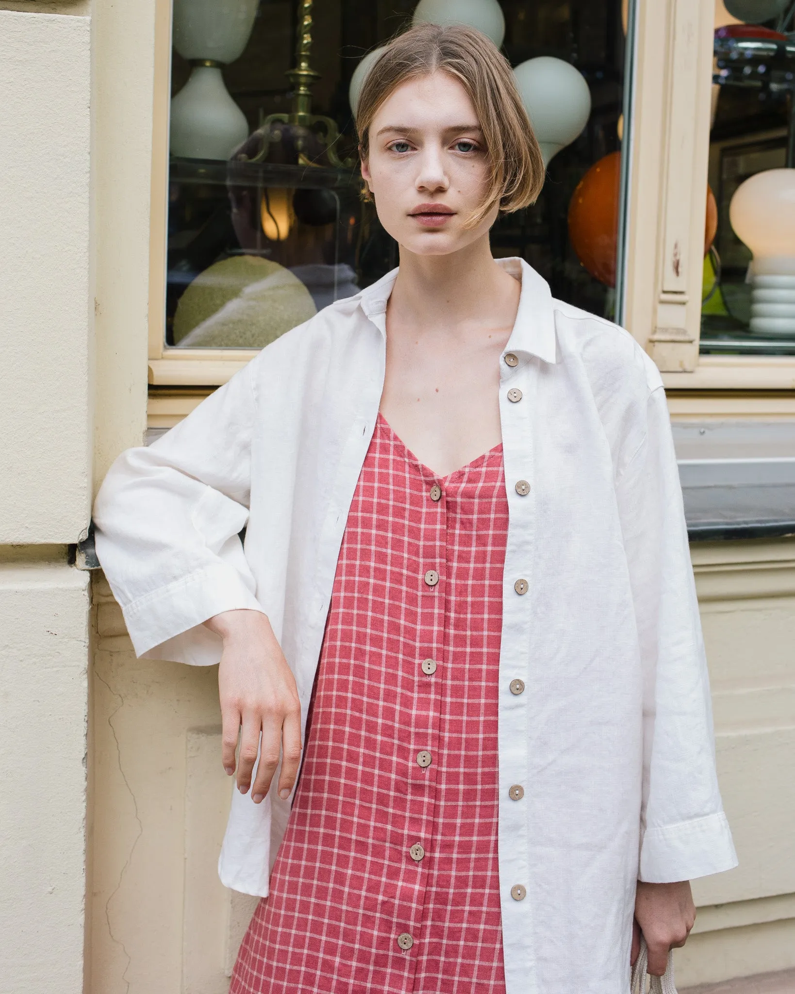 YVOIRE relaxed linen shirt sold by Not Perfect Linen product image thumbnail 3