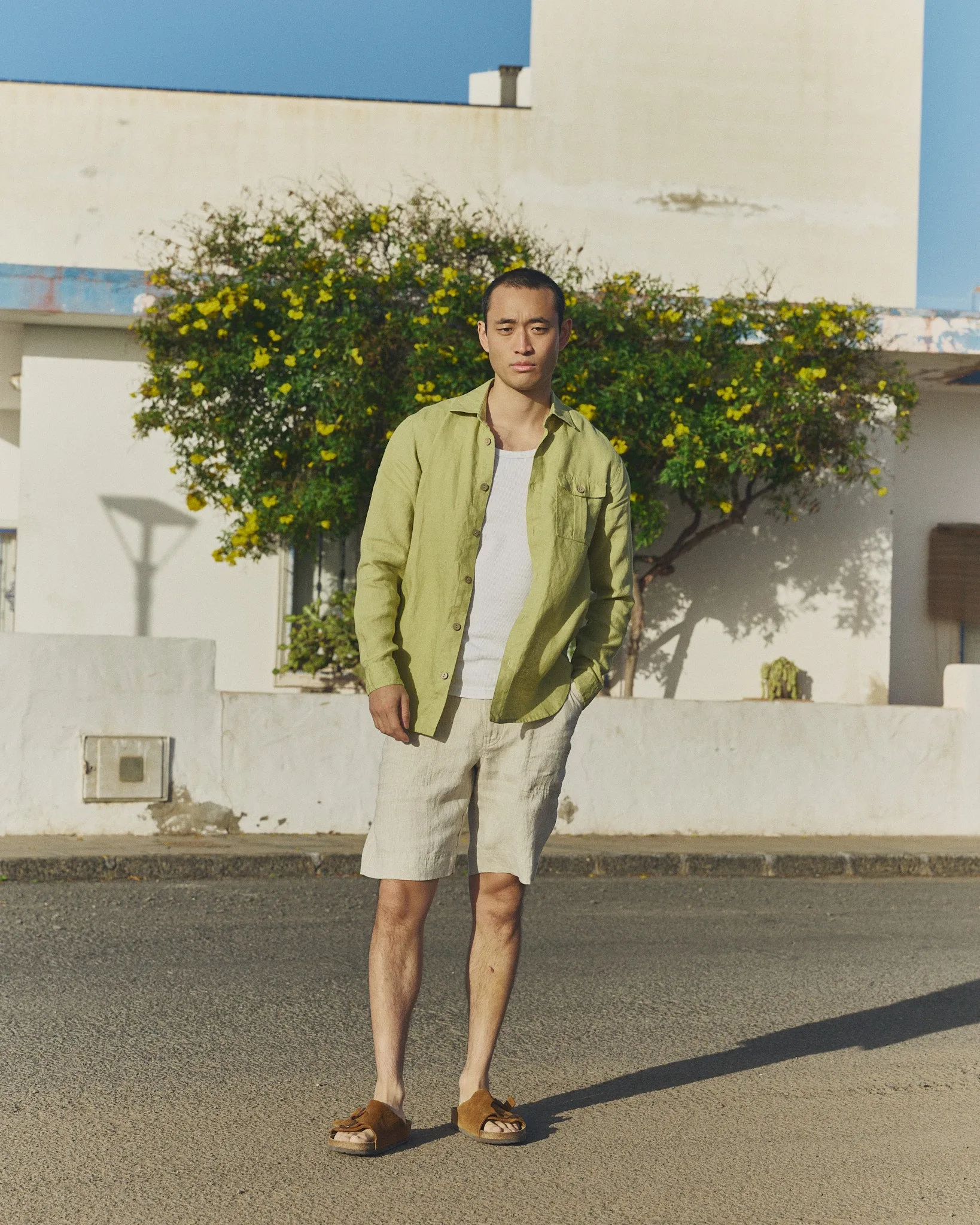 Men’s long sleeve linen shirt MONTREAL sold by Not Perfect Linen product image thumbnail 2