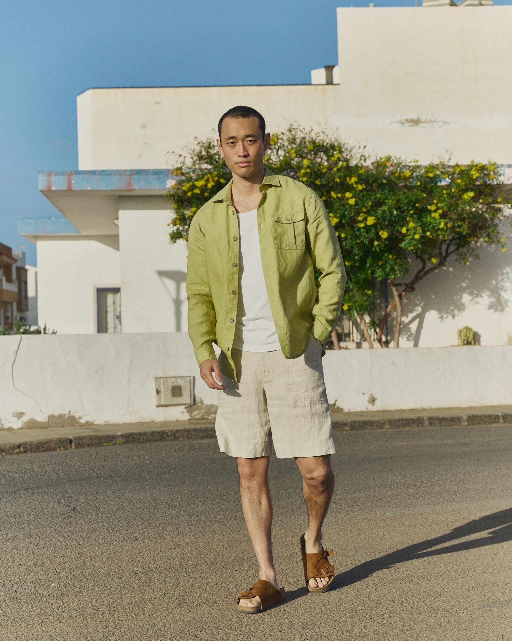 Men’s long sleeve linen shirt MONTREAL sold by Not Perfect Linen product image thumbnail 3