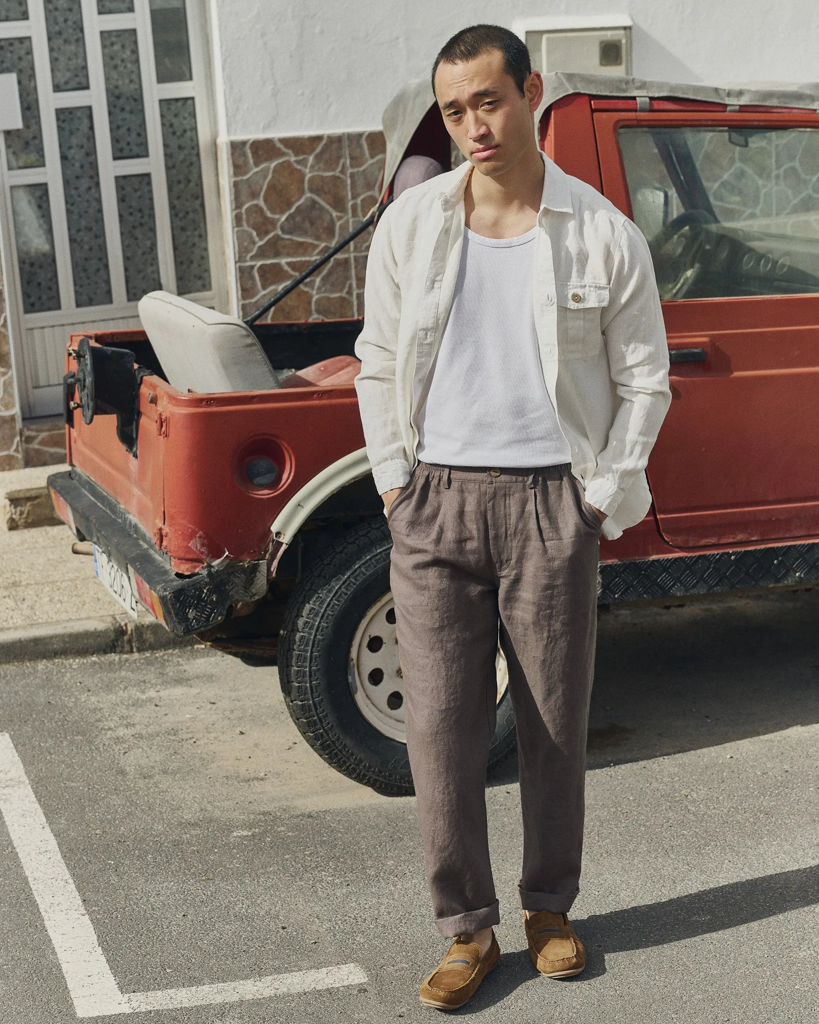 Men’s long sleeve linen shirt MONTREAL sold by Not Perfect Linen product image thumbnail 4