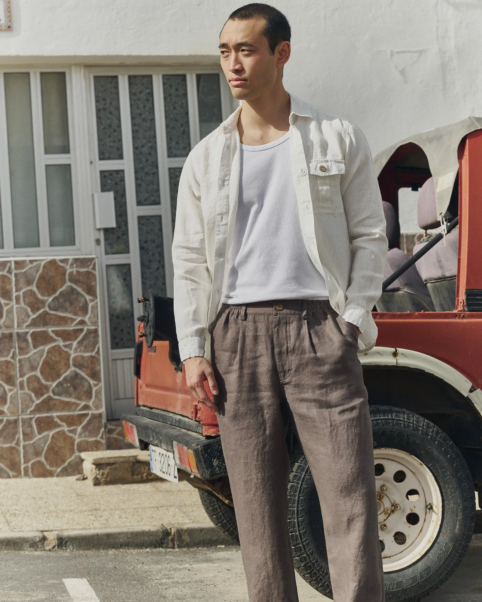 Men’s long sleeve linen shirt MONTREAL sold by Not Perfect Linen product image thumbnail 2