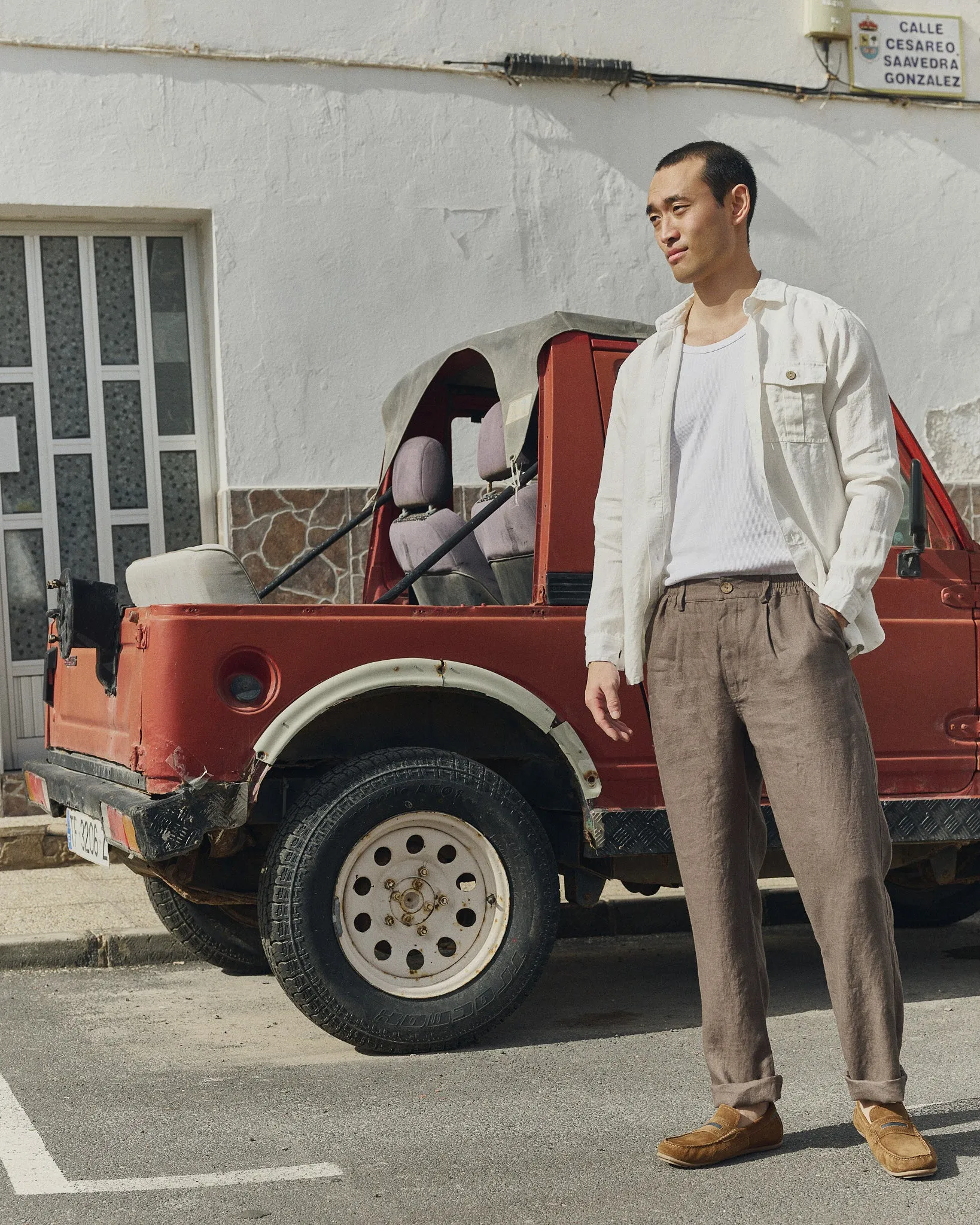 Men’s long sleeve linen shirt MONTREAL sold by Not Perfect Linen product image thumbnail 5