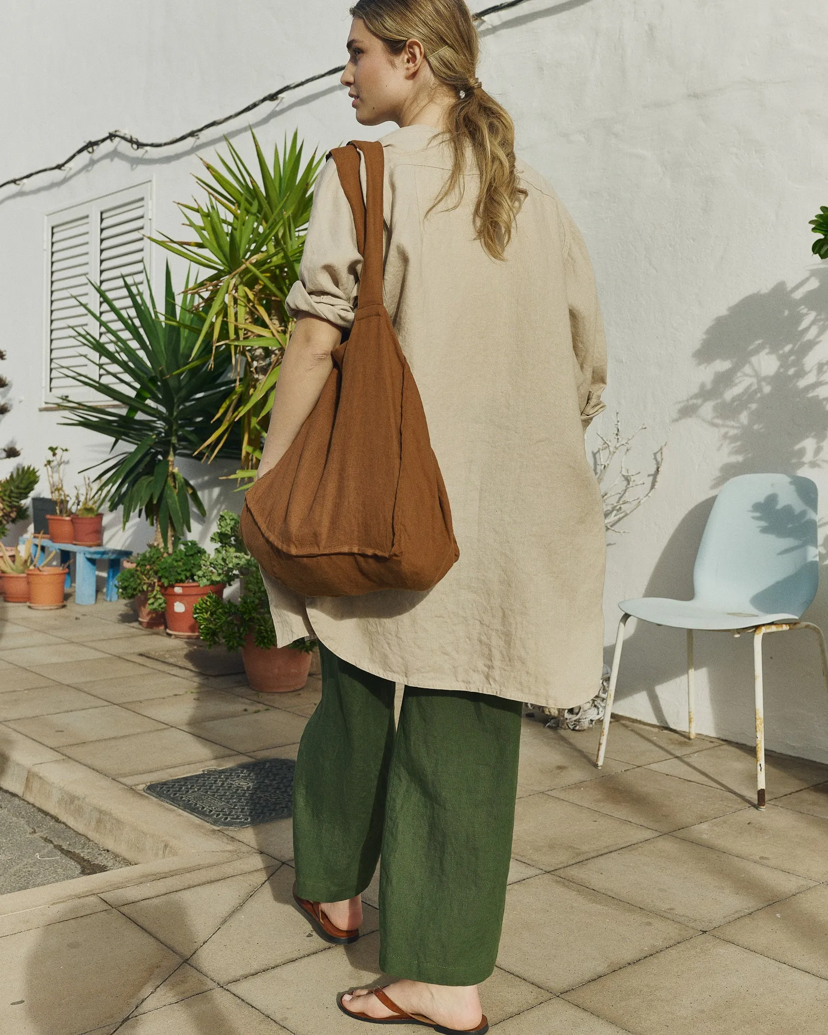 LIVORNO oversized linen shirt sold by Not Perfect Linen product image thumbnail 2