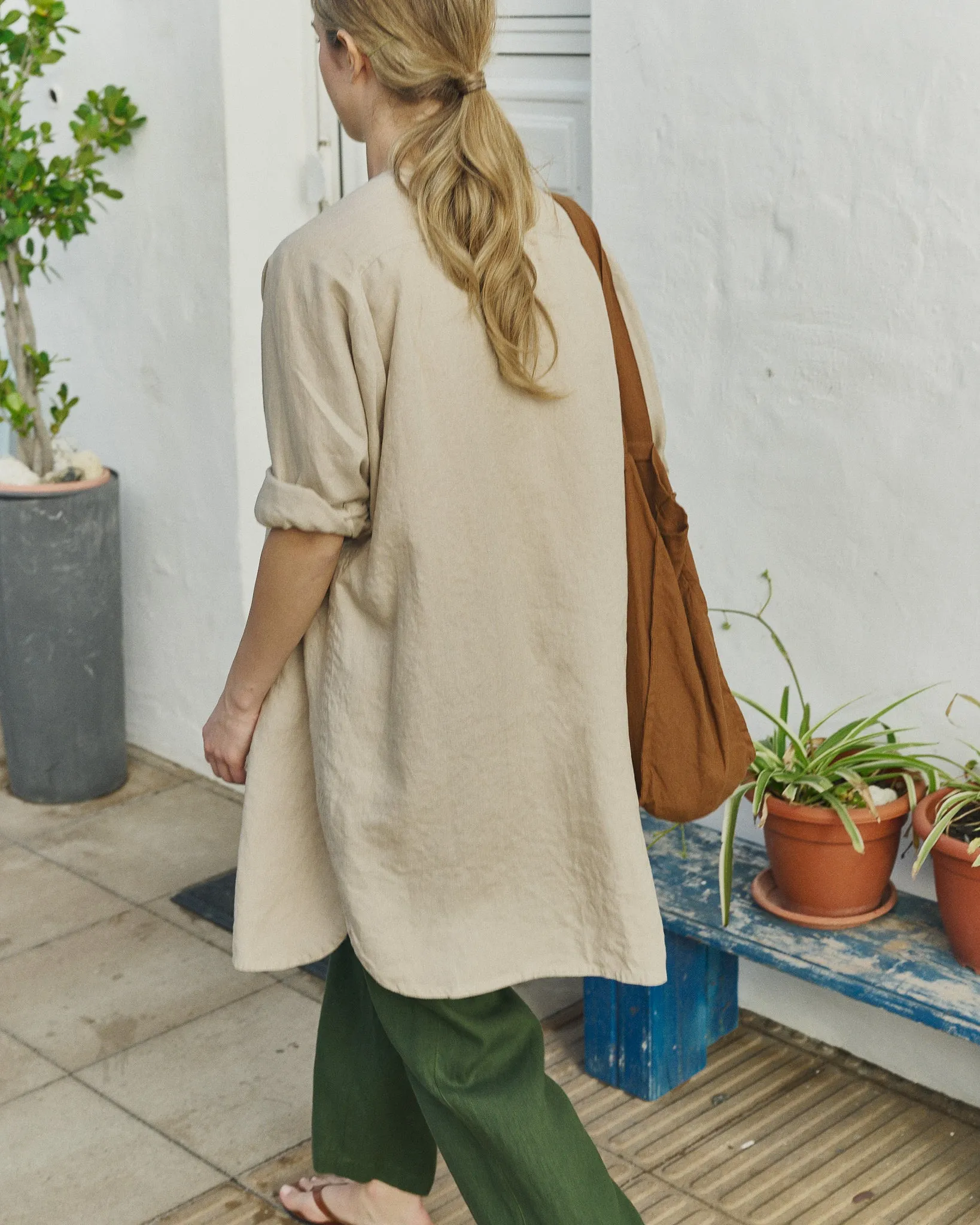 LIVORNO oversized linen shirt sold by Not Perfect Linen product image thumbnail 4