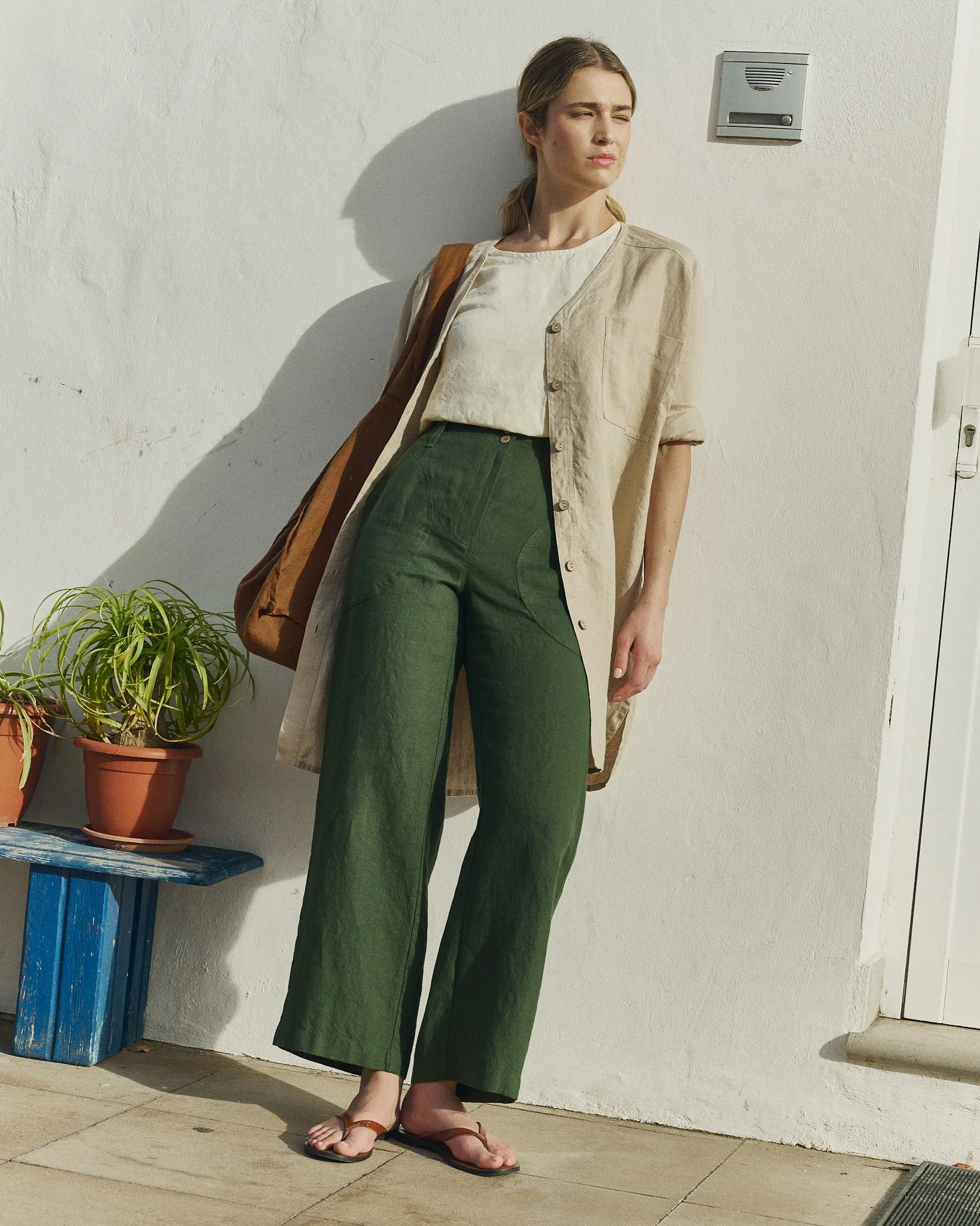 LIVORNO oversized linen shirt sold by Not Perfect Linen product image thumbnail 3