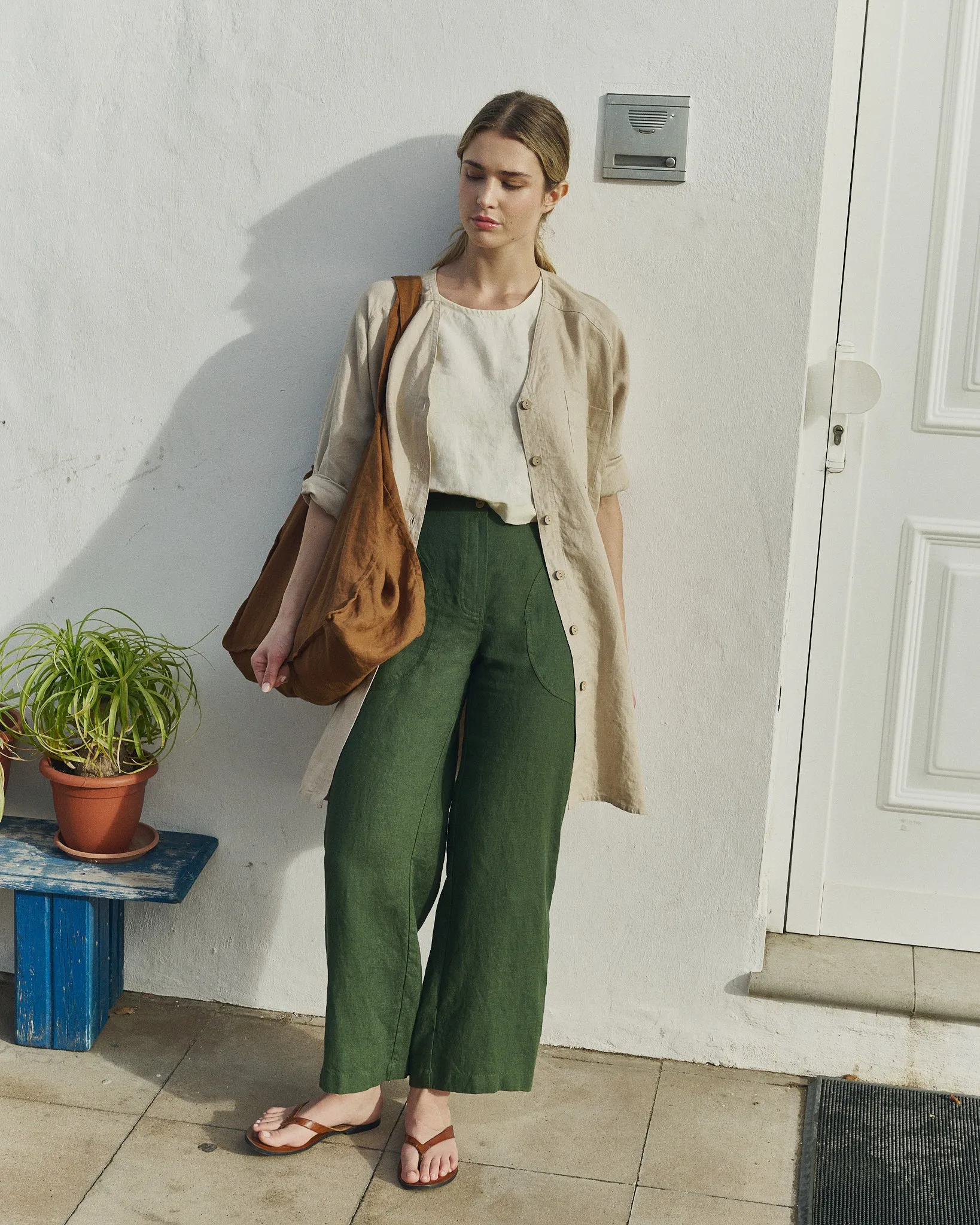 LIVORNO oversized linen shirt sold by Not Perfect Linen product image thumbnail 5