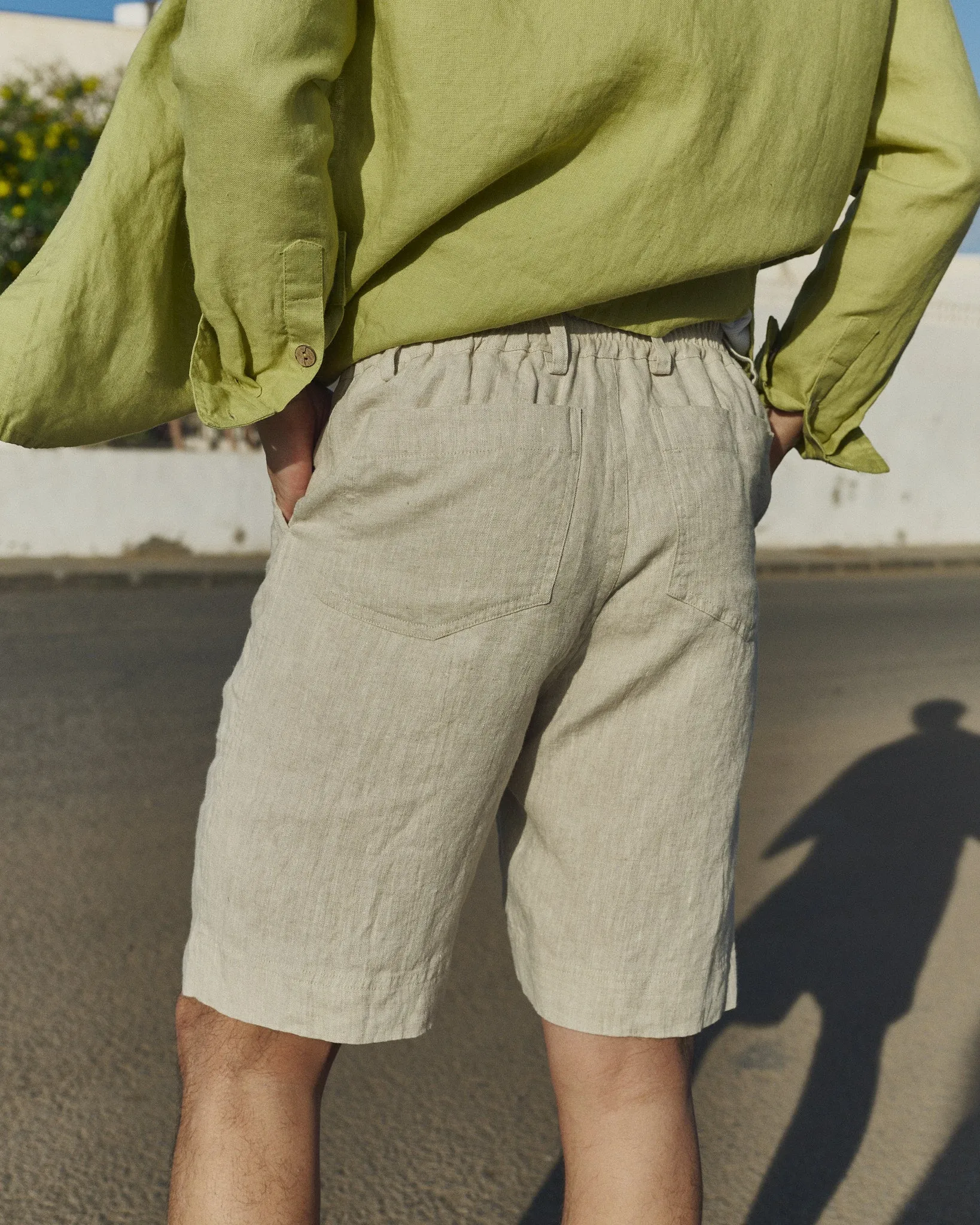 R: Men’s linen shorts DARWIN (Color: Beige; Size: S) sold by Not Perfect Linen product image thumbnail 5