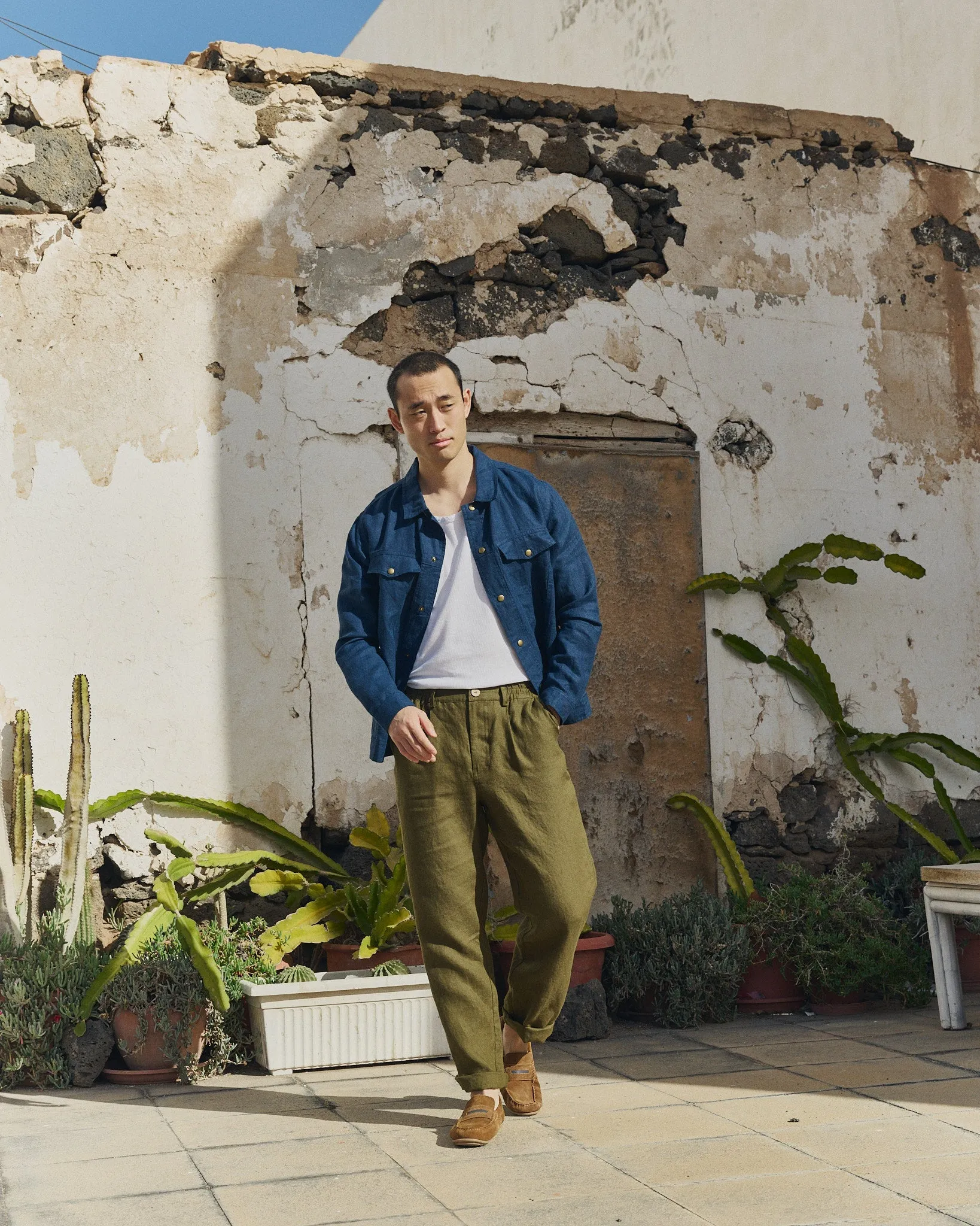 R: Men’s linen pants ALBURY (Color: Beige; Size: S) sold by Not Perfect Linen product image thumbnail 4