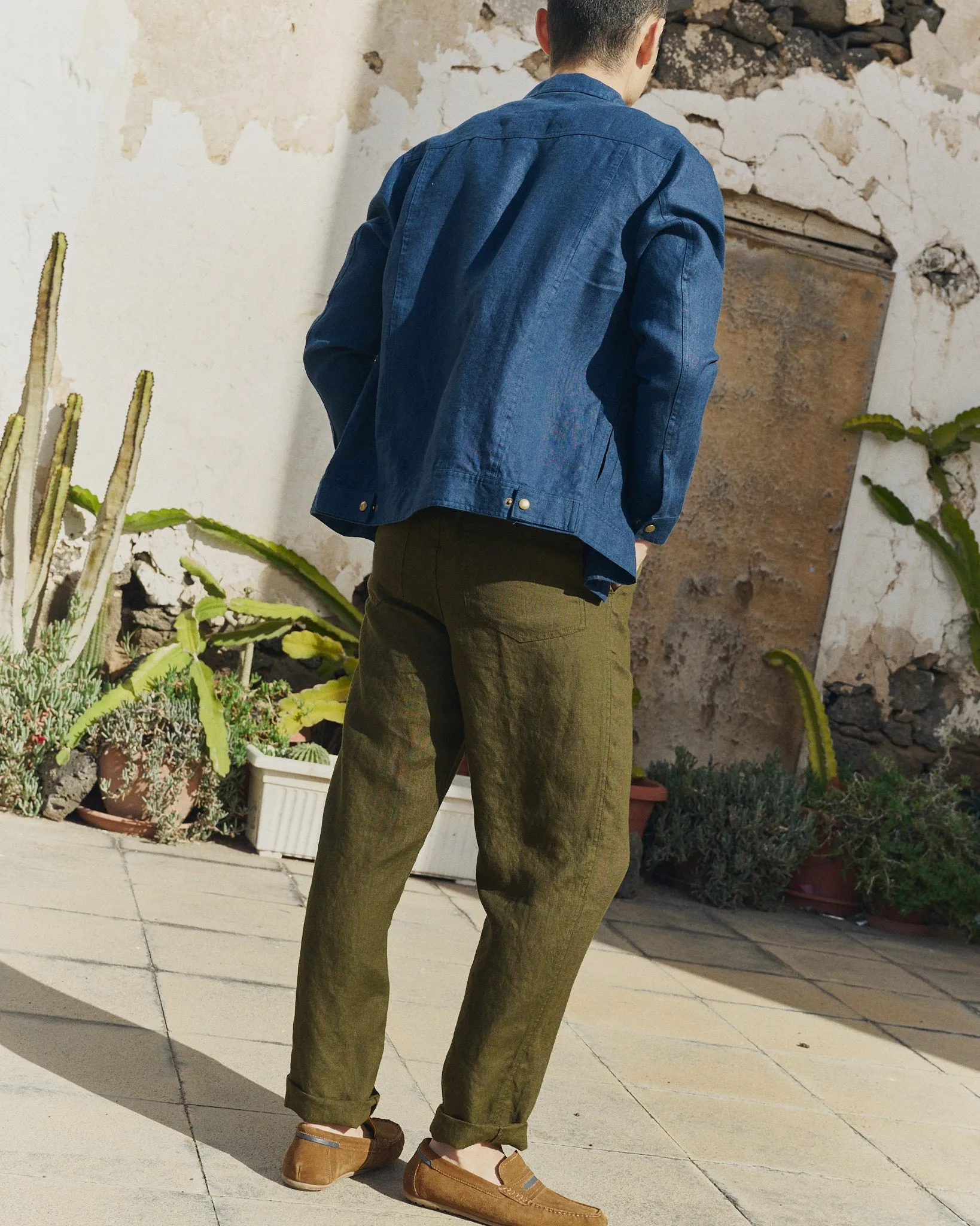 R: Men’s linen pants ALBURY (Color: Beige; Size: S) sold by Not Perfect Linen product image thumbnail 3