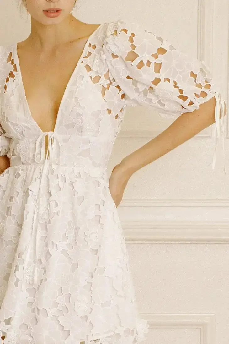 Floral Eyelet Mini Dress sold by Ava The Label product image thumbnail 2