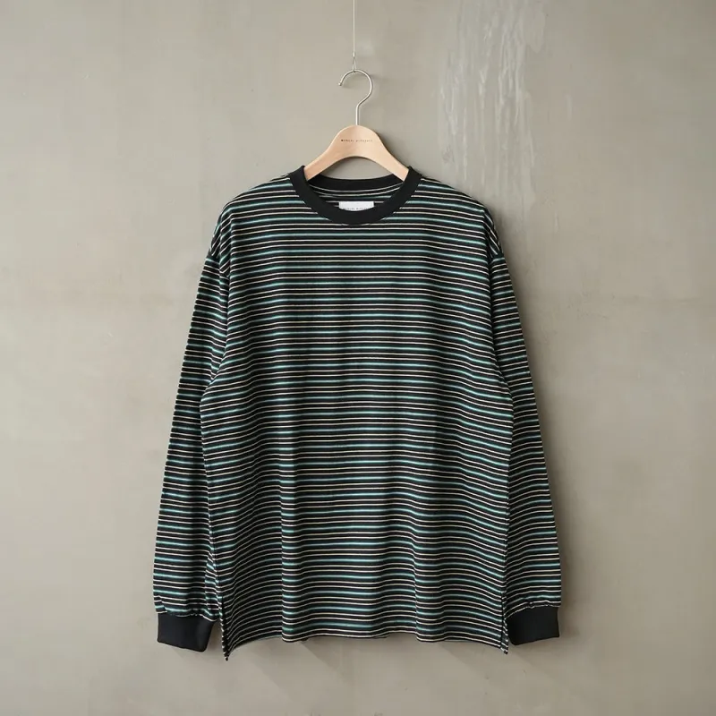 MULTI BORDER WIDE LS TEE sold by Manual Alphabet