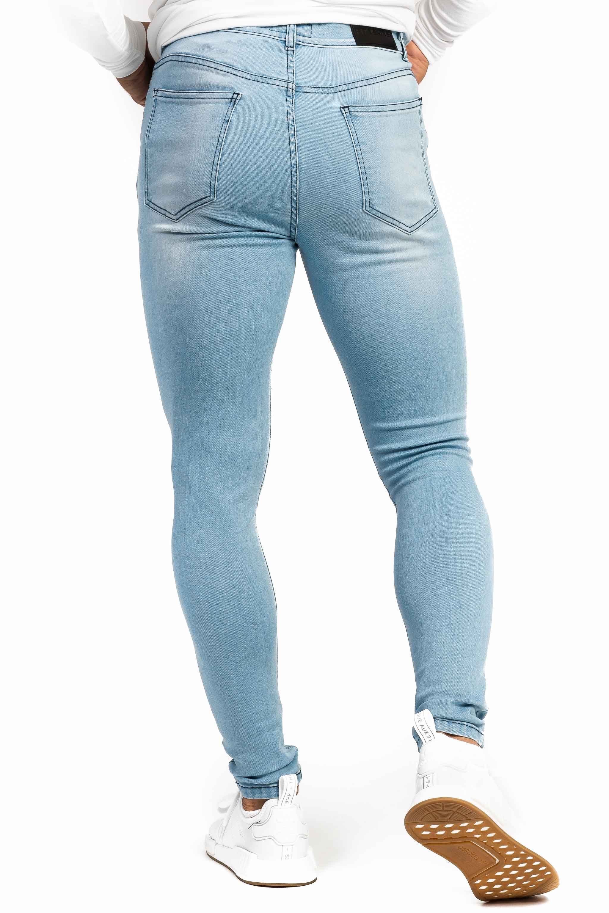 Mens Regular Ripped Fitjeans - Bleach Blue sold by Fit Jeans product image thumbnail 3