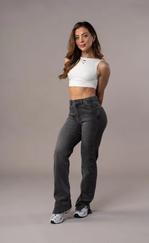 Womens Straight Leg Fitjeans - Grey sold by Fit Jeans