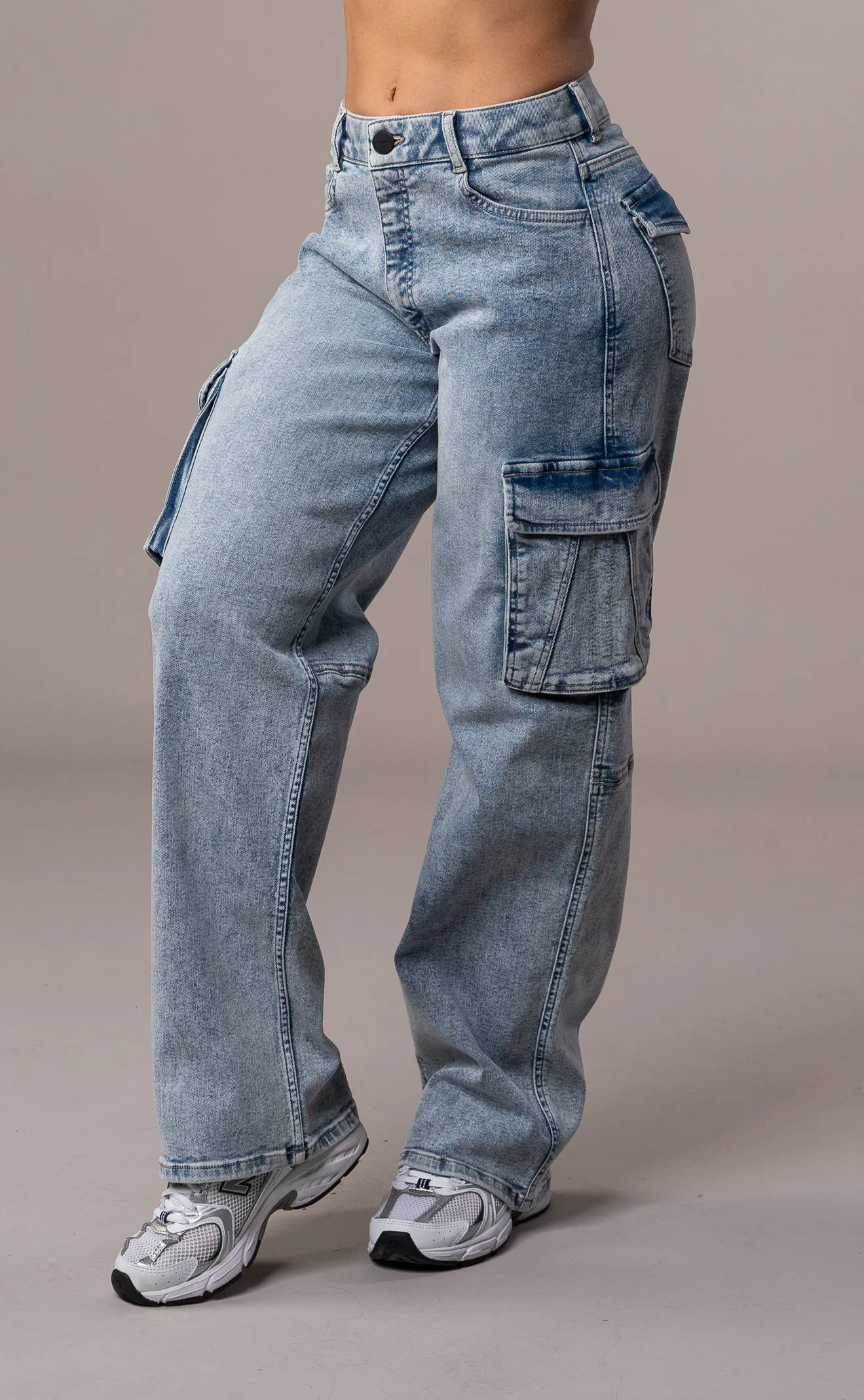 Womens Cargo Fitjeans - 80s Blue sold by Fit Jeans product image thumbnail 3