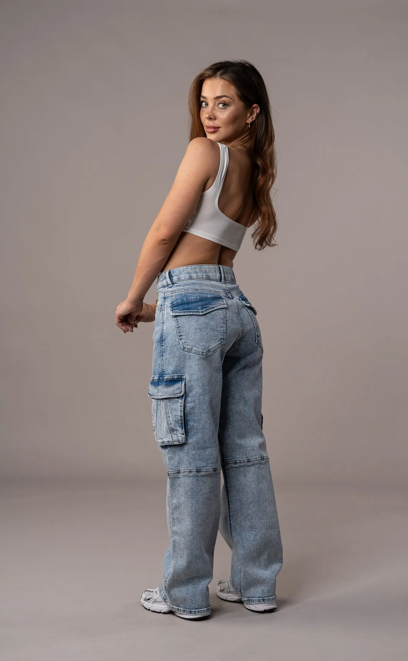 Womens Cargo Fitjeans - 80s Blue sold by Fit Jeans product image thumbnail 2