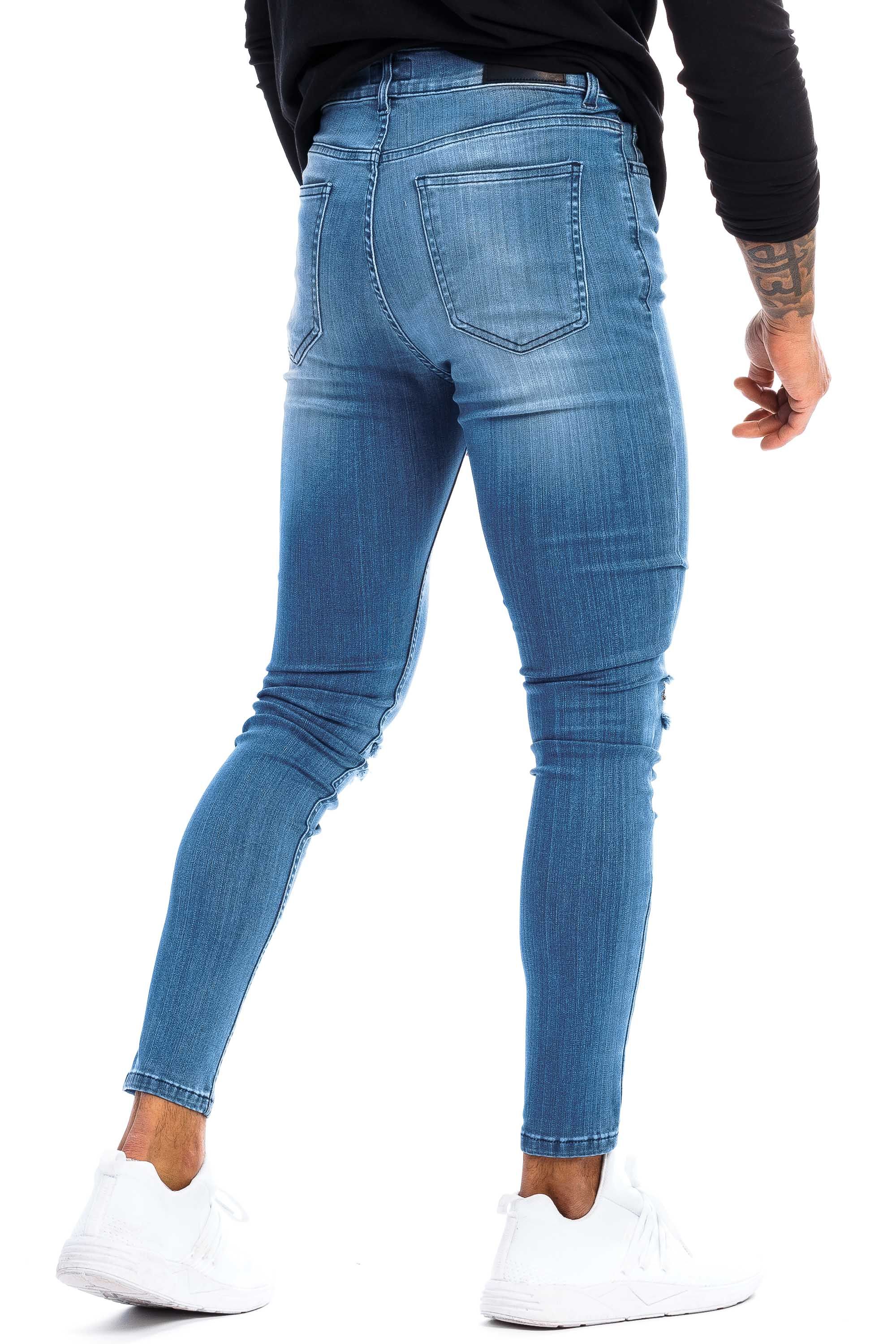 Mens Regular Ripped Fitjeans - Arctic Light Blue sold by Fit Jeans product image thumbnail 3