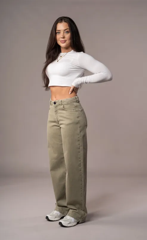 Womens Baggy Fitjeans - Khaki sold by Fit Jeans