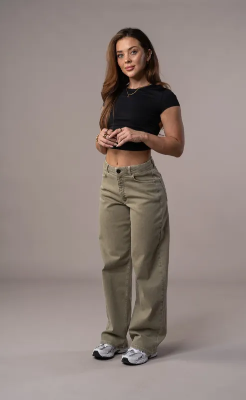 Womens Baggy Fitjeans - Khaki sold by Fit Jeans