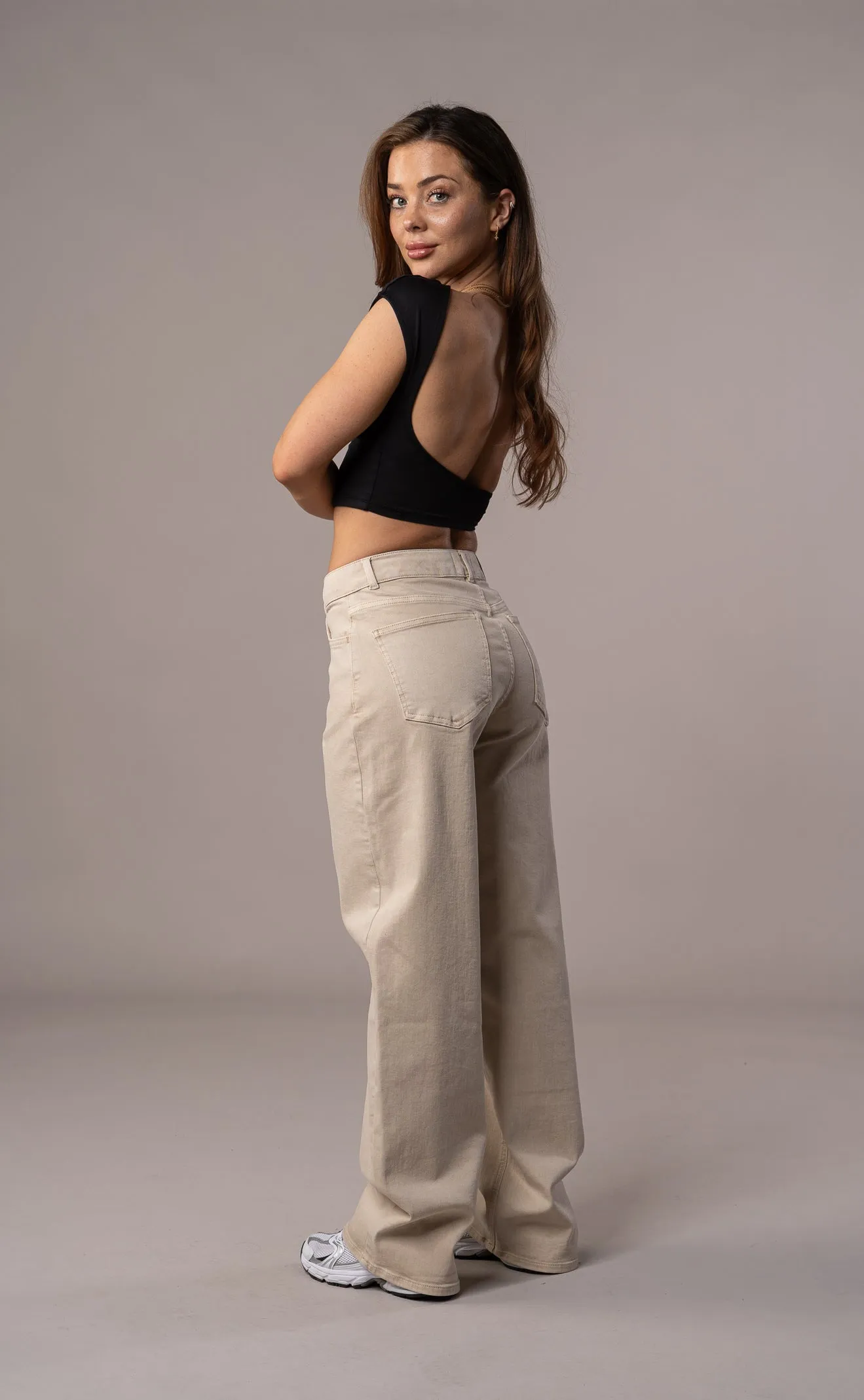 Womens Pastel Baggy Fitjeans - Sand sold by Fit Jeans product image thumbnail 2