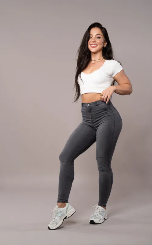Womens Contour Fitjeans - Grey sold by Fit Jeans