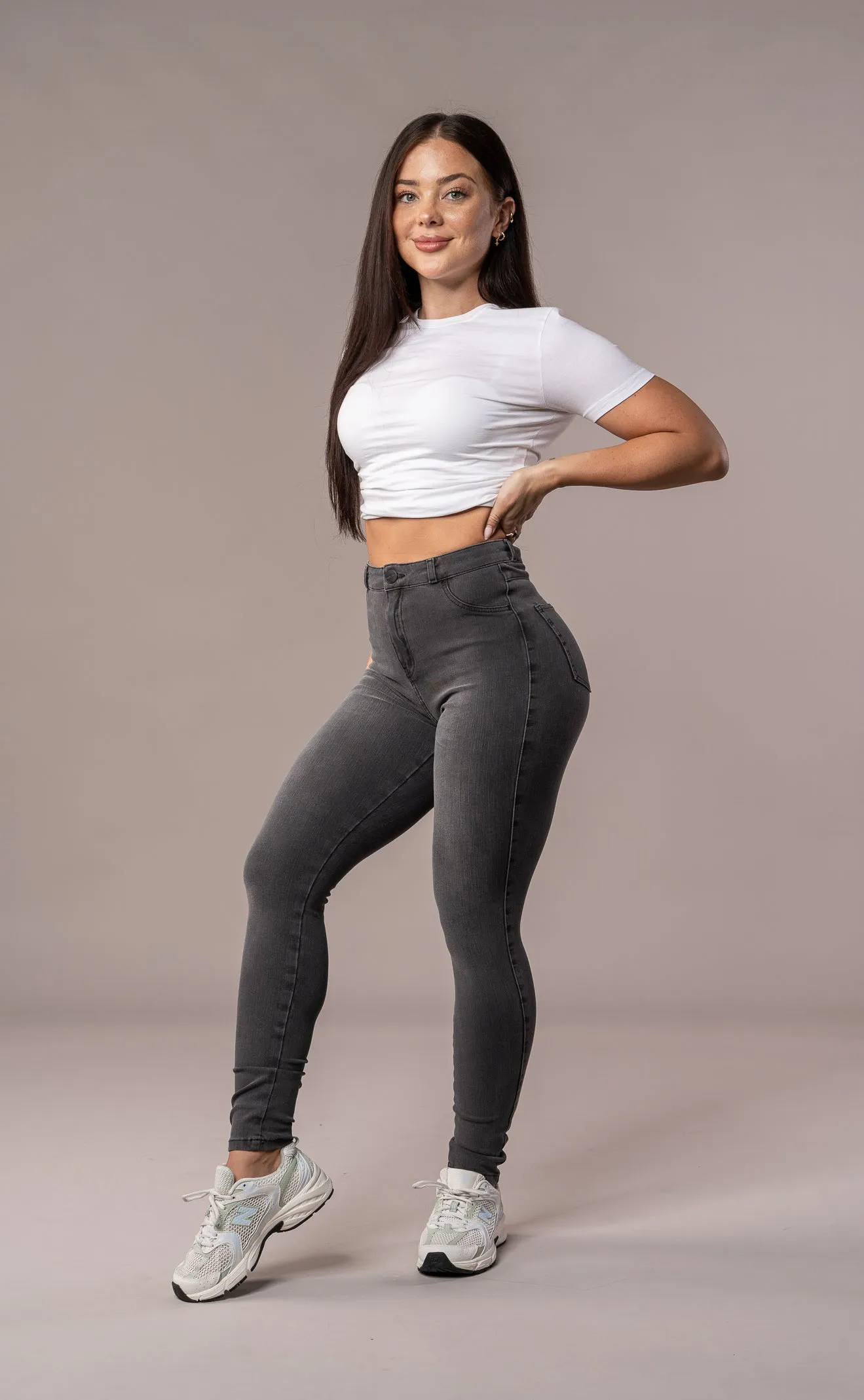 Womens 360 V2 High Waisted Fitjeans - Grey sold by Fit Jeans